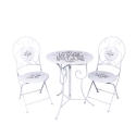 White Table Set with 2 Folding Outdoor Chairs Le Regole della Colazione Promotion