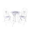 White Table Set with 2 Folding Outdoor Chairs Le Regole della Colazione Promotion
