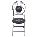 Outdoor Folding Table Set with 2 Black Iron Chairs - Pausa Perfetta Offers
