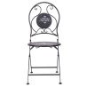 Outdoor Folding Table Set with 2 Black Iron Chairs - Pausa Perfetta Sale