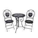 Outdoor Folding Table Set with 2 Black Iron Chairs - Pausa Perfetta Promotion