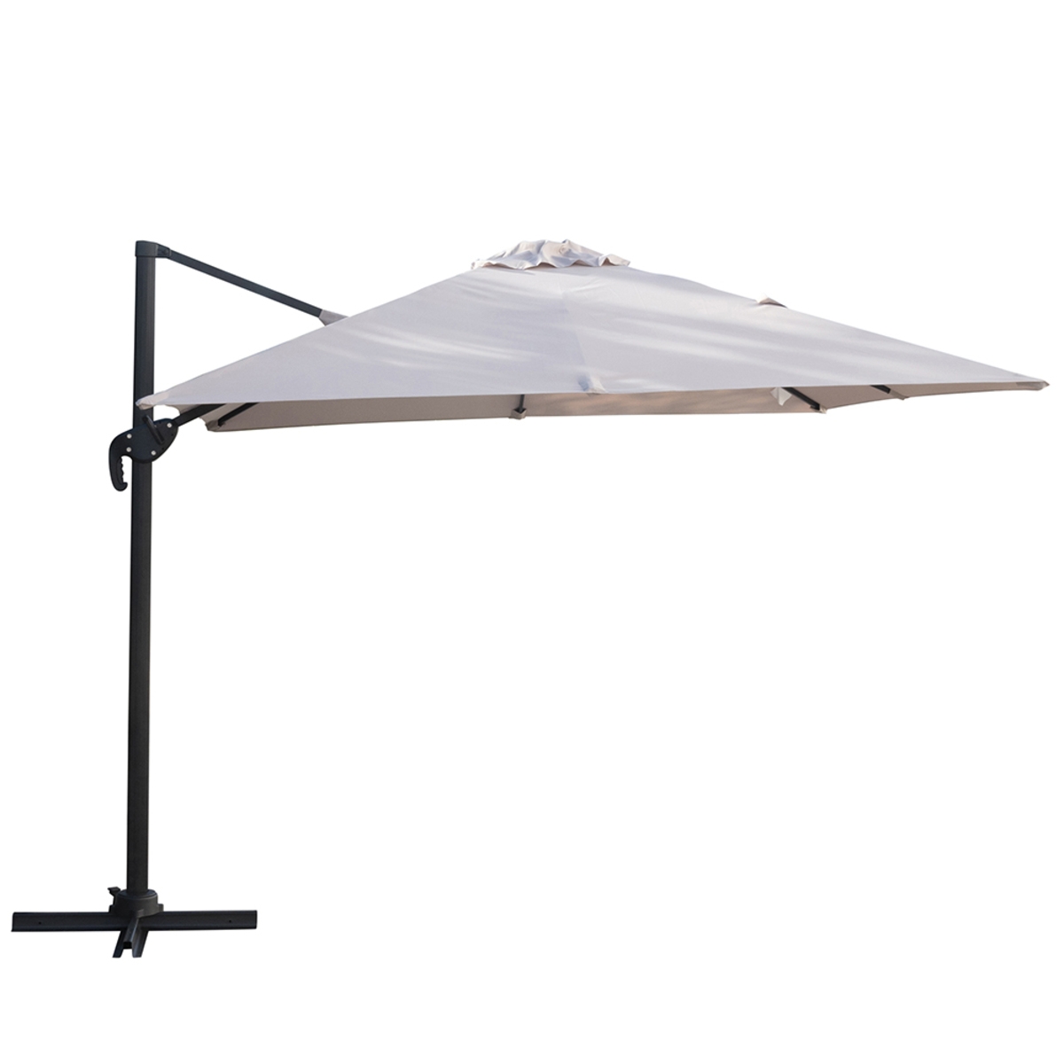 Deluxe 3x4 Rotating Offset Garden Umbrella