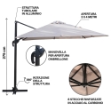 Deluxe 3x4 Rotating Offset Garden Umbrella Catalog