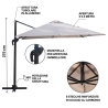 Deluxe 3x4 Rotating Offset Garden Umbrella Catalog