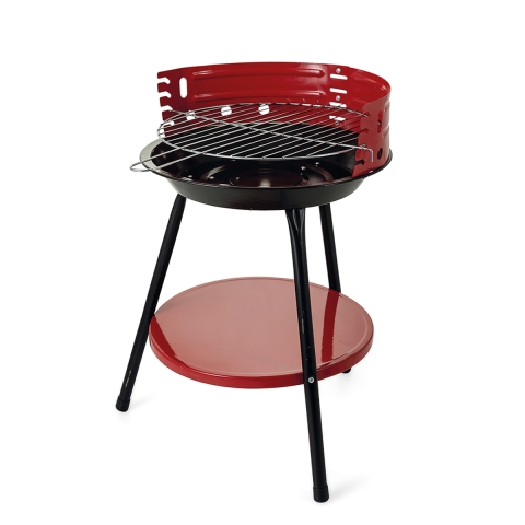 Steel Charcoal Round Barbecue with Adjustable Grill Brava Promotion