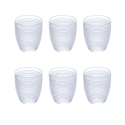 Set of 6 Decorated Glass Water Tumblers 325ml Roma Promotion