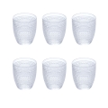Set of 6 Decorated Glass Water Tumblers 325ml Roma Promotion