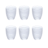 Set of 6 Decorated Glass Water Tumblers 325ml Roma Promotion