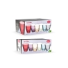Set of 6 Multicolored Glass Water Tumblers, 330 ml - Color Choice Of