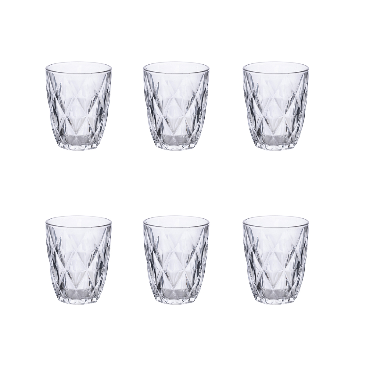Set of 6 Celine Clear Glass Water Tumblers 340 ml Promotion