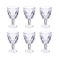 Set of 6 Transparent Glass Elizabeth Wine Glasses, 340 ml Promotion