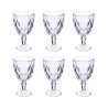 Set of 6 Transparent Glass Elizabeth Wine Glasses, 340 ml Promotion