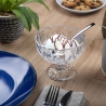 Set of 6 Elizabeth 400ml Clear Glass Ice Cream Bowls On Sale
