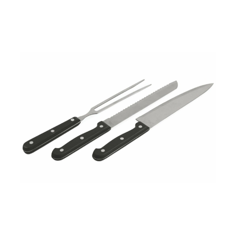 Grivka 3-Piece BBQ Tool Set - 2 Knives & Fork - Stainless Steel Promotion
