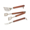 Firao 3-Piece Stainless Steel and Wood BBQ Tool Set Promotion