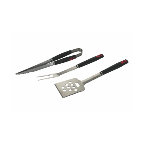 Set of 3 Stainless Steel Barbecue Utensils Zirka Promotion