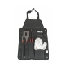 Lomar 6-Piece Stainless Steel Barbecue Tool Set with Glove and Apron Promotion