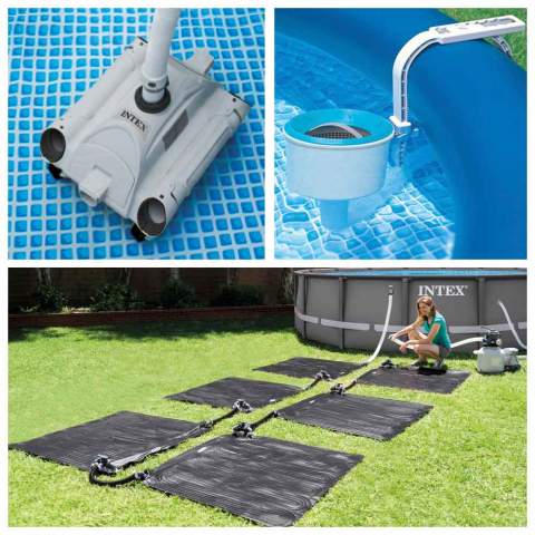 Intex Cleaning Kit Auto Pool Cleaner 28001 Skimmer 28000 Heater 28685 Promotion