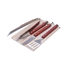 Pyros 4-Piece Stainless Steel BBQ Tool Set with Wooden Cutting Board Promotion