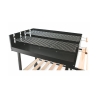 Charcoal Barbecue with Adjustable Height Grates and Wheels Braska Catalog