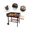 Charcoal Barbecue with Adjustable Height Grates and Wheels Braska Choice Of