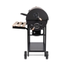 Charcoal Barbecue with Lid, Wheels, and 2 Wooden Shelves Matambre Sale