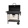 Charcoal Barbecue with Lid, Wheels, and 2 Wooden Shelves Matambre Bulk Discounts