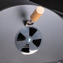 Charcoal Barbecue with Lid, Wheels, and 2 Wooden Shelves Matambre Measures