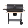 Charcoal Barbecue with Lid, Wheels, and 2 Wooden Shelves Matambre Catalog