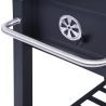 Grilla Charcoal Barbecue with Adjustable Grill & Wheels Measures