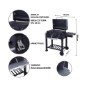 Grilla Charcoal Barbecue with Adjustable Grill & Wheels Buy