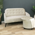 Zelto 2-Seater Sofa in Vintage Taupe Velvet-Effect Fabric Promotion