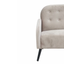 Zelto 2-Seater Sofa in Vintage Taupe Velvet-Effect Fabric Discounts