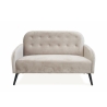 Zelto 2-Seater Sofa in Vintage Taupe Velvet-Effect Fabric Offers