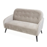 Zelto 2-Seater Sofa in Vintage Taupe Velvet-Effect Fabric Sale