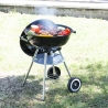 Torka Round Charcoal BBQ Grill with Lid and Wheels, Steel On Sale