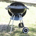 Torka Round Charcoal BBQ Grill with Lid and Wheels, Steel Sale
