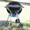 Torka Round Charcoal BBQ Grill with Lid and Wheels, Steel Sale