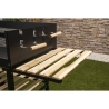 Charcoal Barbecue with Adjustable Height Grates and Wheels Braska Bulk Discounts