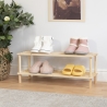 Open Shoe Rack with 2 Shelves in Fir Wood, Stilo On Sale
