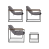 Bizzotto Ilda Outdoor Garden Set: 2 Armchairs, Sofa, and Coffee Table Sale