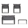 Bizzotto Ilda Outdoor Garden Set: 2 Armchairs, Sofa, and Coffee Table Discounts