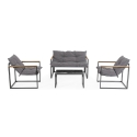 Bizzotto Ilda Outdoor Garden Set: 2 Armchairs, Sofa, and Coffee Table Offers