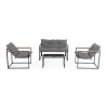 Bizzotto Ilda Outdoor Garden Set: 2 Armchairs, Sofa, and Coffee Table Offers