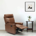 Aurora Relax Armchair with Footrest made of High-Quality Eco Leather Offers