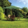 3m Round Garden Parasol with Central Pole and Crank Opening, Cuba Model On Sale