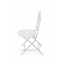 Provence Breakfast Outdoor Iron Table and 2 Chairs Set - White Discounts