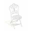 Provence Breakfast Outdoor Iron Table and 2 Chairs Set - White Catalog