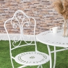 Provence Breakfast Outdoor Iron Table and 2 Chairs Set - White Choice Of