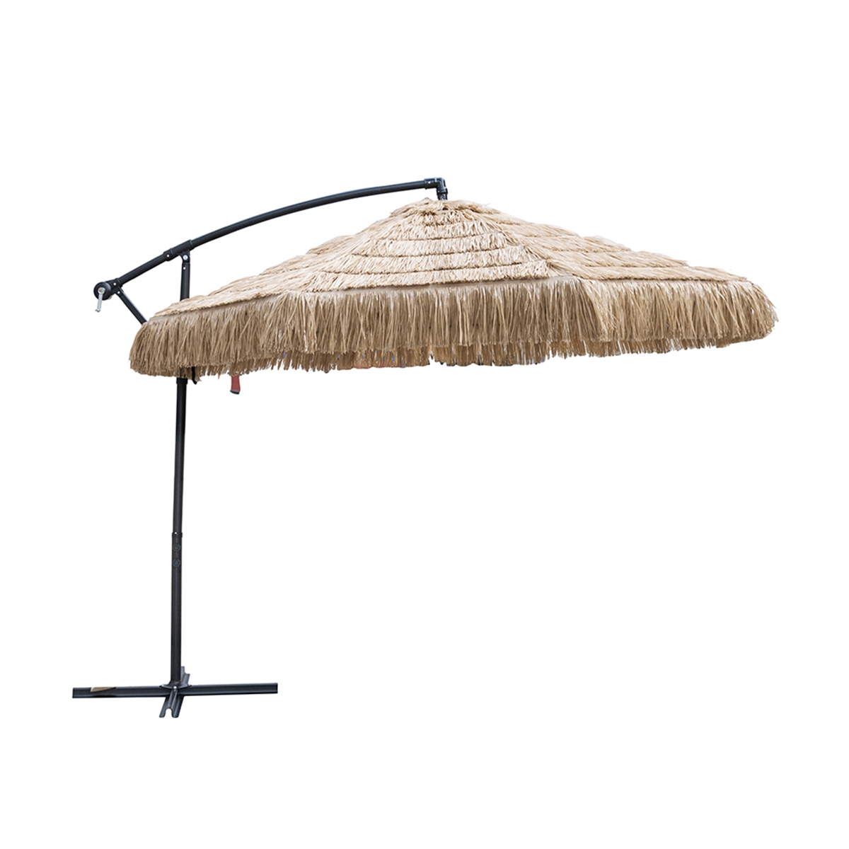 Kiso Plus 3m Garden Cantilever Parasol with Rattan Effect